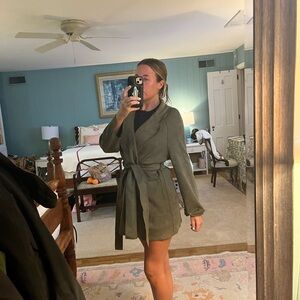 Zara Olive Women's suede jacket